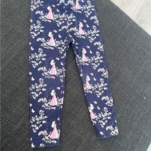 Janie and jack x Disney aurora Floral Navy Kids Leggings
